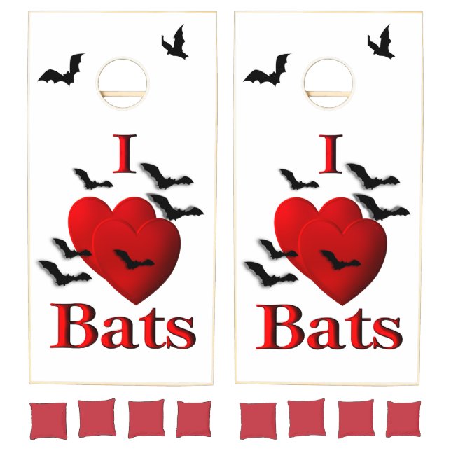 I Heart Bats Regulation Cornhole Set (Set)