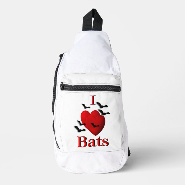 I Heart Bats Sling Bag (Front)
