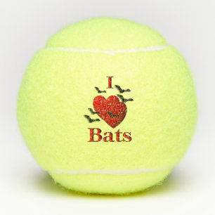 I Heart Bats Tennis Balls