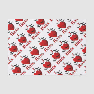 I Heart Bats Tissue Paper