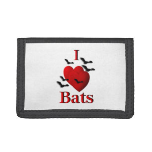 I Heart Bats Trifold Wallet