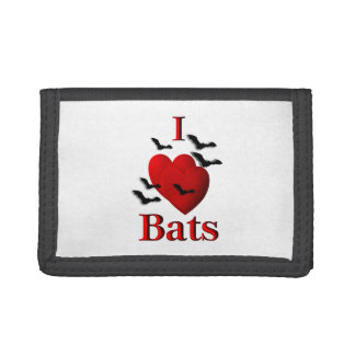 I Heart Bats Trifold Wallet