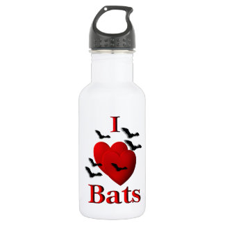 I Heart Bats Water Bottle
