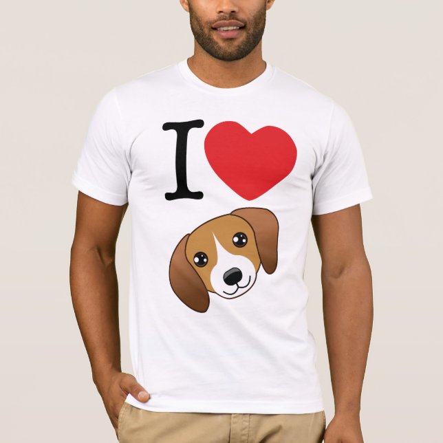I Heart Beagles T-Shirt (Front)