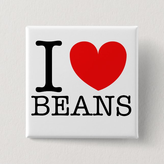 i heart beans button (Front)