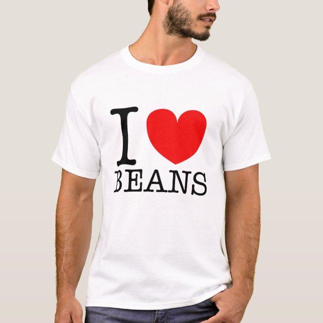 i heart beans T-Shirt (Front)