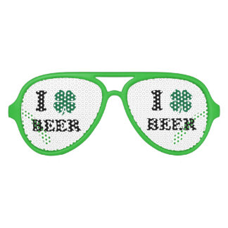 I Heart Beer Aviator Sunglasses