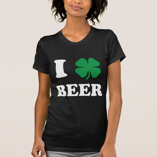 I Heart Beer Black T-Shirt (Front)