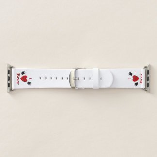 I Heart Beer Design Apple Watch Band