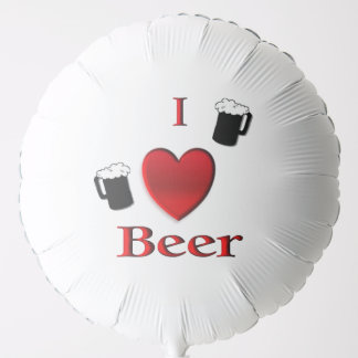 I Heart Beer Design Balloon