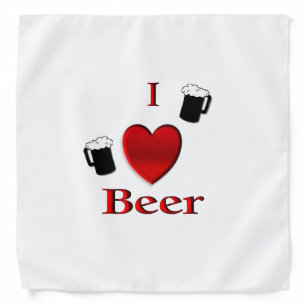 I Heart Beer Design Bandana