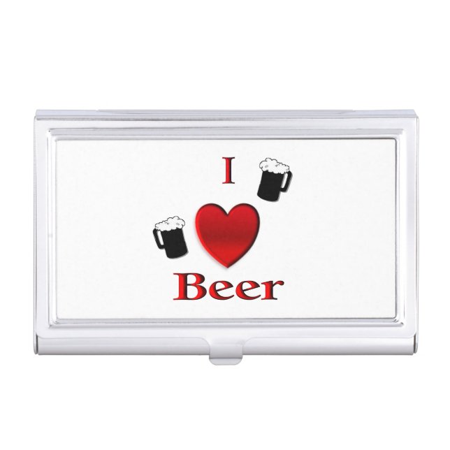 I Heart Beer Design Business Card Case (Front)