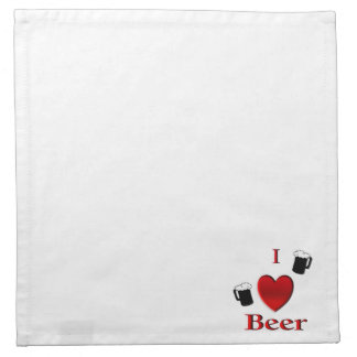 I Heart Beer Design Cloth Napkin