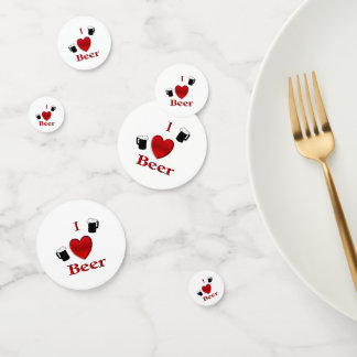 I Heart Beer Design Confetti