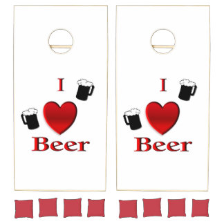 I Heart Beer Design Cornhole Set