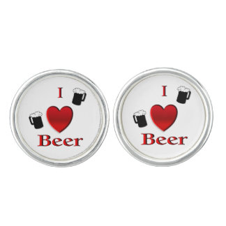 I Heart Beer Design Cufflinks