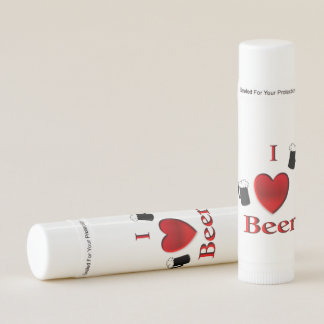 I Heart Beer Design Cufflinks Lip Balm