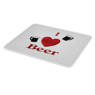 I Heart Beer Design Cutting Board