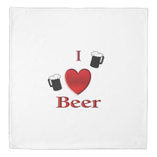 I Heart Beer Design Duvet Cover