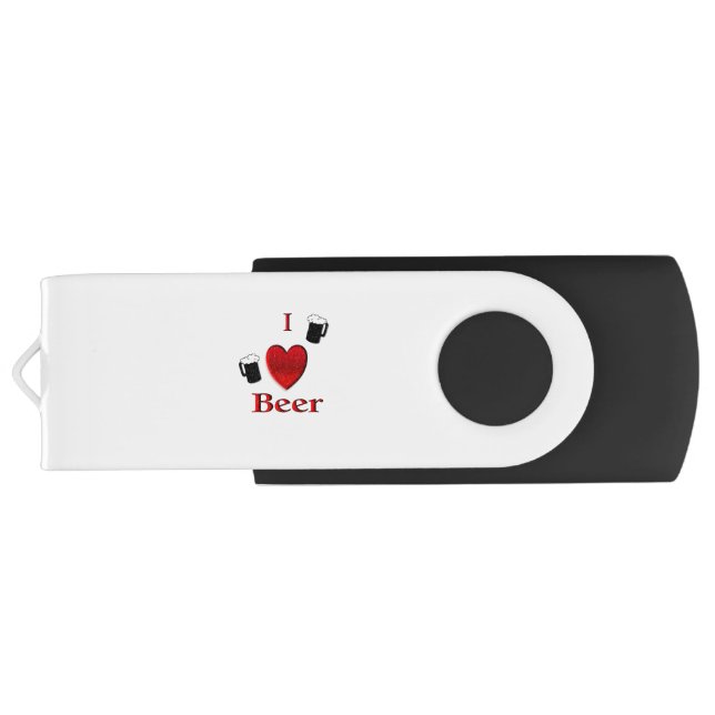 I Heart Beer Design Flash Drive (Back)