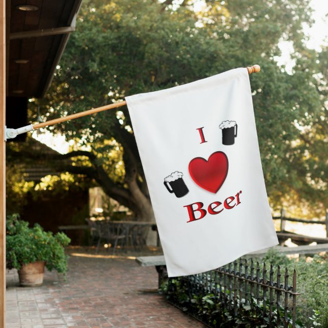 I Heart Beer Design House Flag (In SItu)