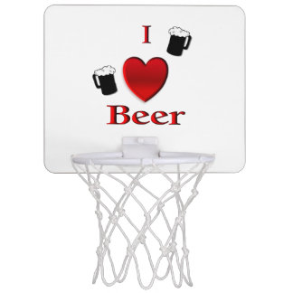 I Heart Beer Design Mini Basketball Hoop