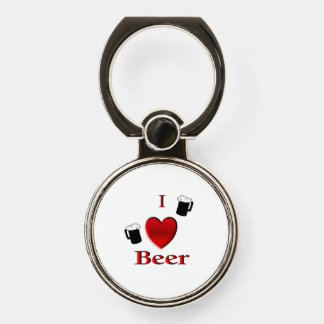 I Heart Beer Design Phone Ring Stand