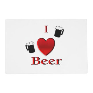 I Heart Beer Design Placemat