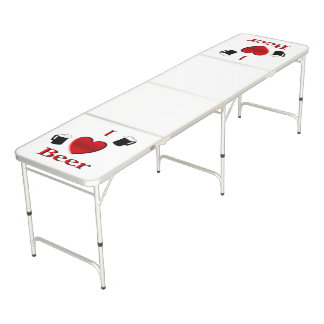 I Heart Beer Design Pong Table