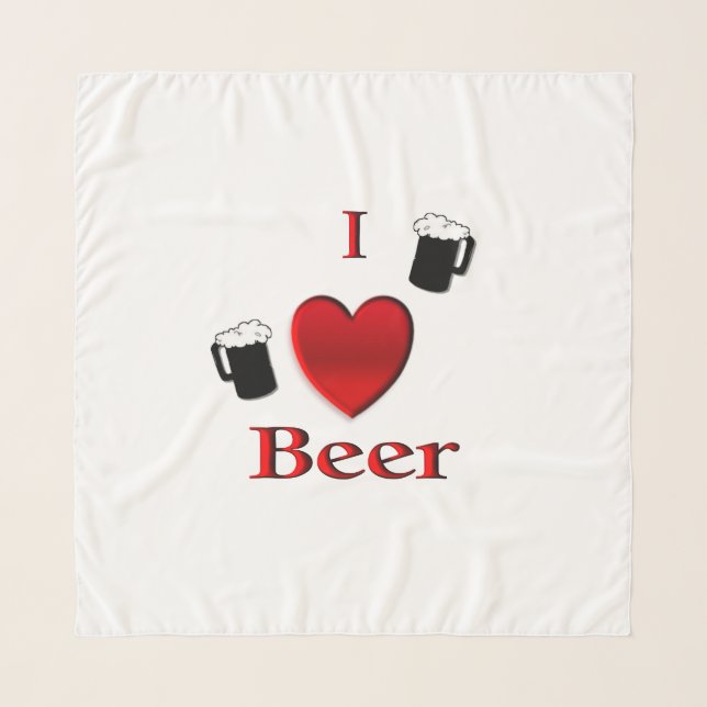 I Heart Beer Design Scarf (Front)