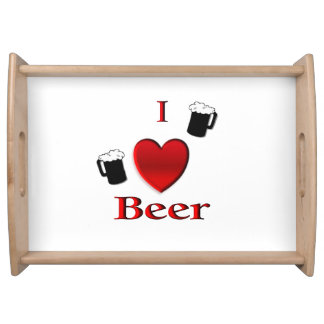 I Heart Beer Design Serving Tray