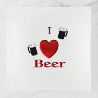 I Heart Beer Design Trinket Tray