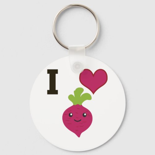 I Heart Beets Keychain