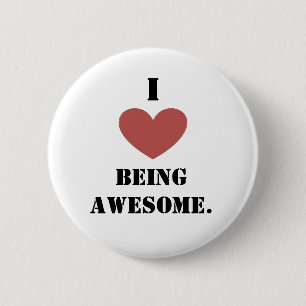 I heart being awesome. button