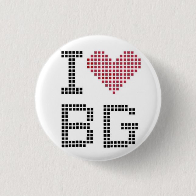 I Heart BG Pinback Button (Front)