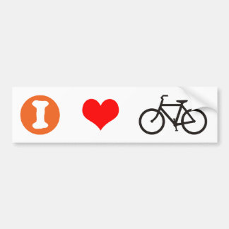 I Heart Bike Bumper Sticker