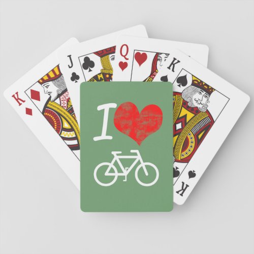 I Heart Bike Poker Cards