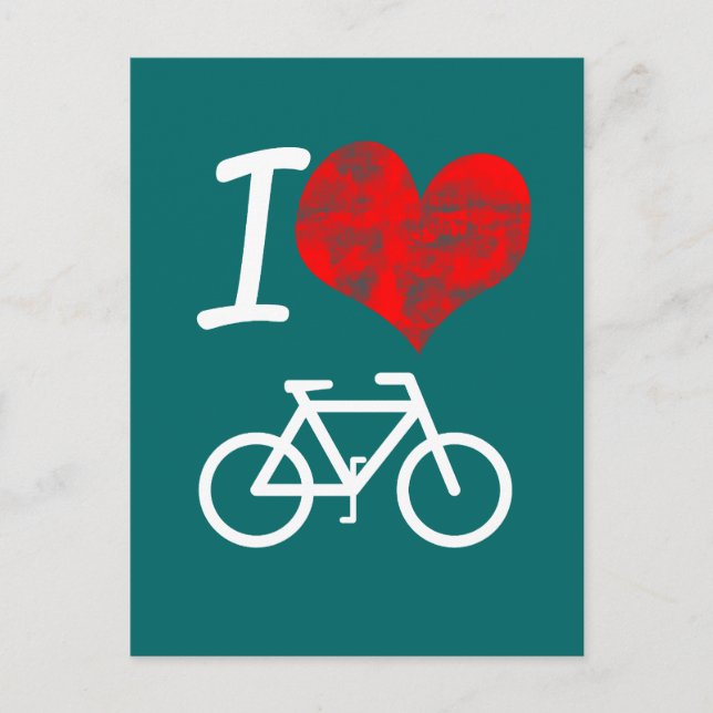 I Heart Bike Postcard (Front)