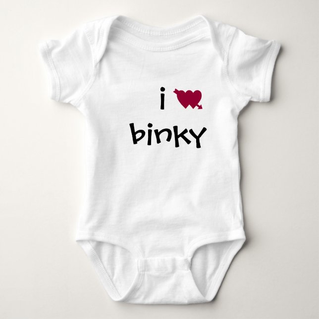 i heart binky baby bodysuit (Front)