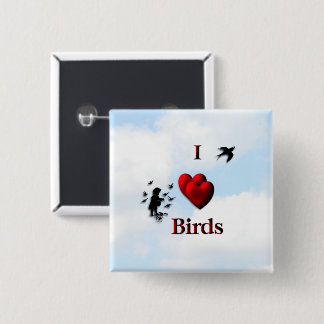 I Heart Birds / Feed the Birds Button