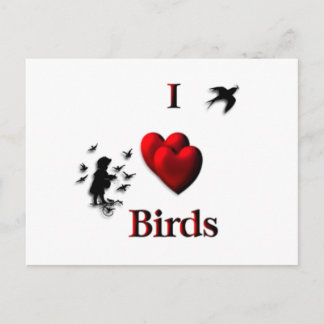 I Heart Birds Postcard