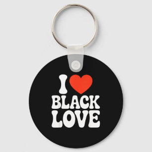 I Heart Black Love Couple Matching Couples African Keychain
