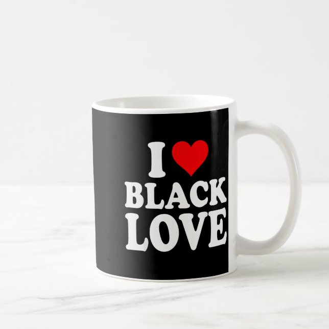 I Heart Black Love Cute Matching Couples African A Coffee Mug (Right)