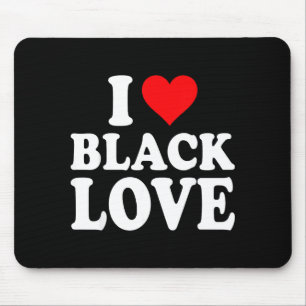 I Heart Black Love Cute Matching Couples African A Mouse Pad
