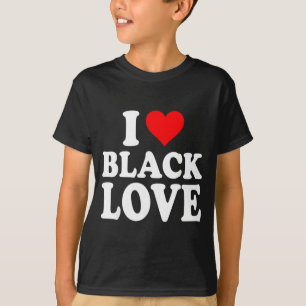 I Heart Black Love Cute Matching Couples African A T-Shirt