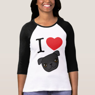 black pug t shirt