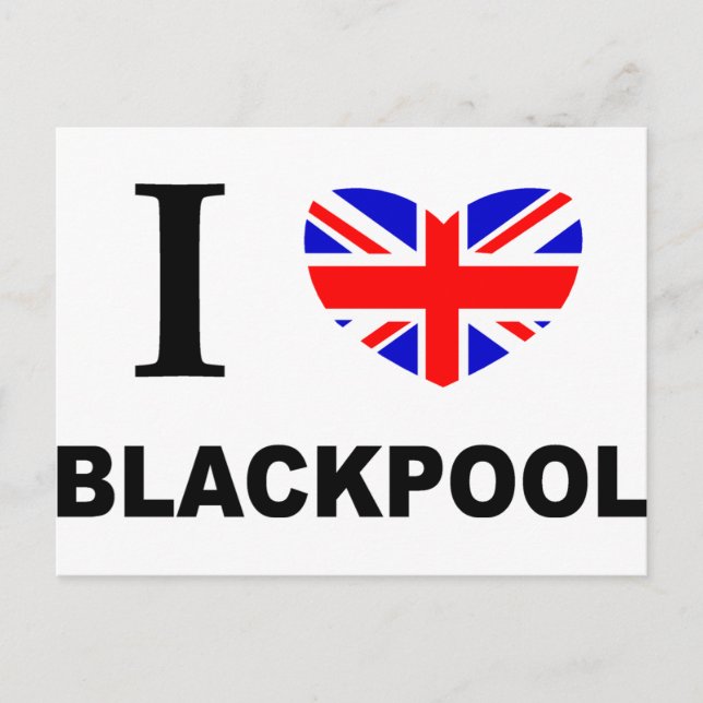 I Heart Blackpool. Postcard (Front)