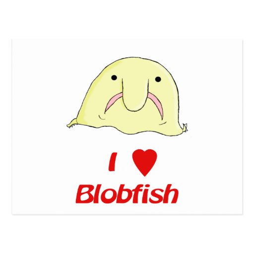 I heart blob postcard | Zazzle