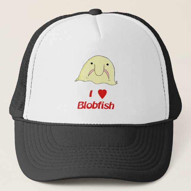 I heart blob trucker hat (Front)