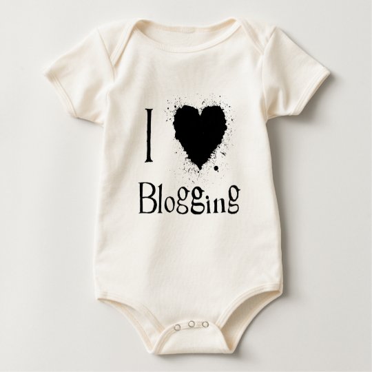 I Heart Blogging Baby Bodysuit